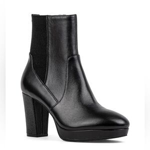 Donald J Pliner Black Platform Leather Boots(Size 10M)